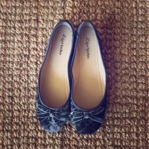 Quilted Velvet Ballet Flats